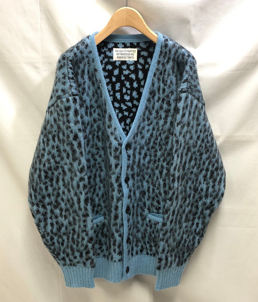 WACKO MARIA ワコマリア LEOPARD HEAVY MOHAIR KNIT JACQUARD CARDIGAN