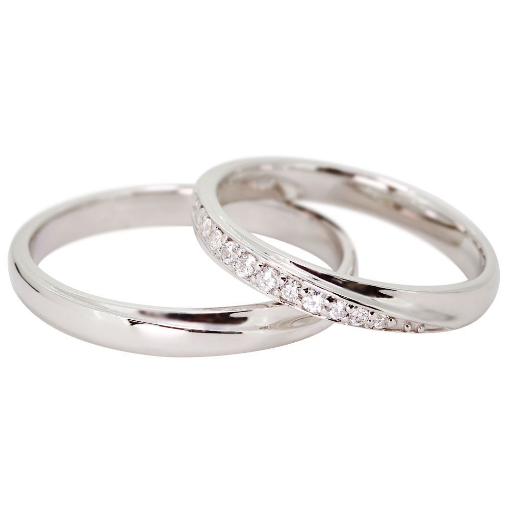 結婚指輪 ペア シルバー925 マリッジリング ダイヤモンド ペアリング 人気 シンプル セット_画像9