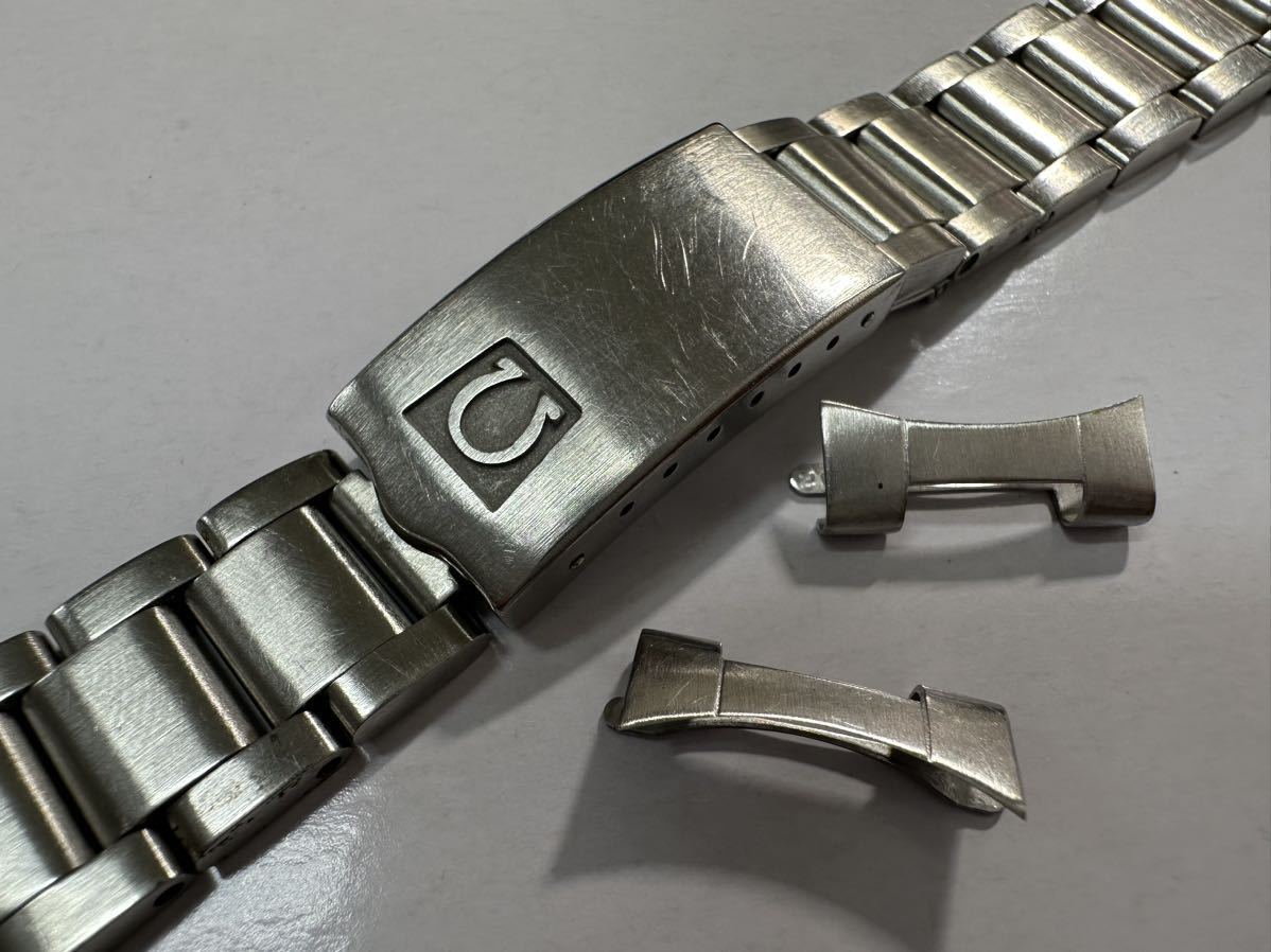 オメガ ラグ幅18mm用 ステンレスベルト 1168 FF605 OMEGA vintage stainless steel bracelet 192-1_画像1