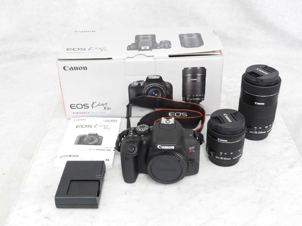 ☆ Canon キャノン EOS Kiss X9i EFS 18-55mm/55-250mm ダブルズーム