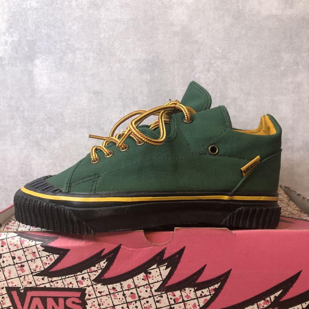 【24.5cm】 90S USA製 VANS バンズ ヴィンテージ ブルーチャー グリーン スニーカー デッドストック BLUCHER GREEN レディースUS7.5 DE0004