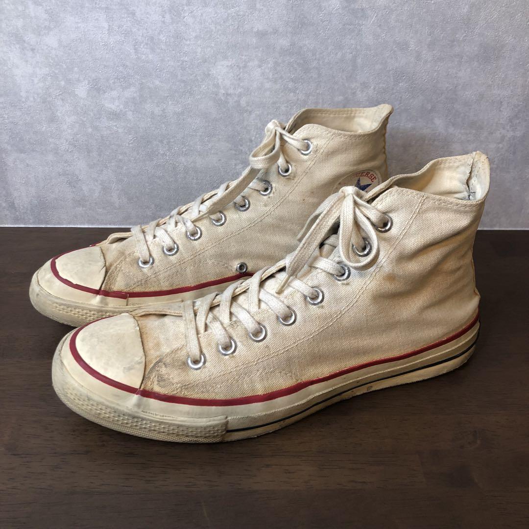 【US11】 70S USA製 ヴィンテージ コンバース チャックテイラー ホワイト オリジナル HIカット US11 CONVERSE 中古 DD0004