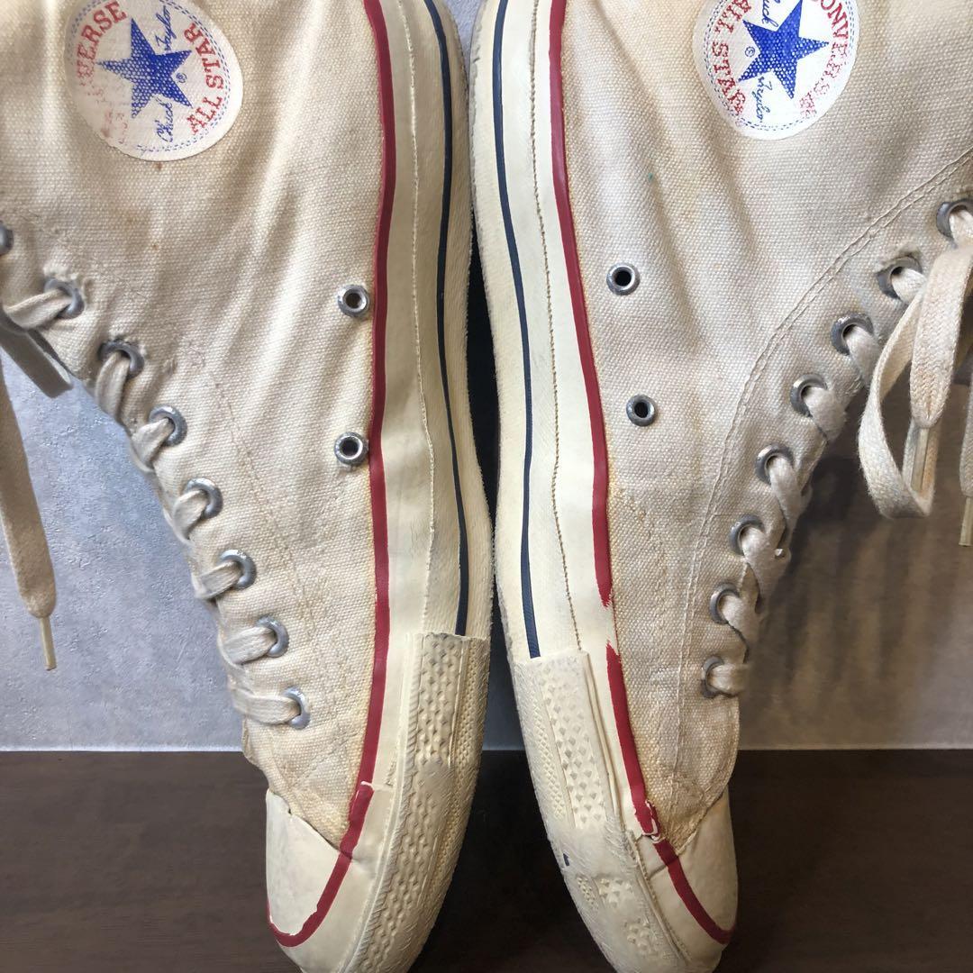 【US11】 70S USA製 ヴィンテージ コンバース チャックテイラー ホワイト オリジナル HIカット US11 CONVERSE 中古 DD0004