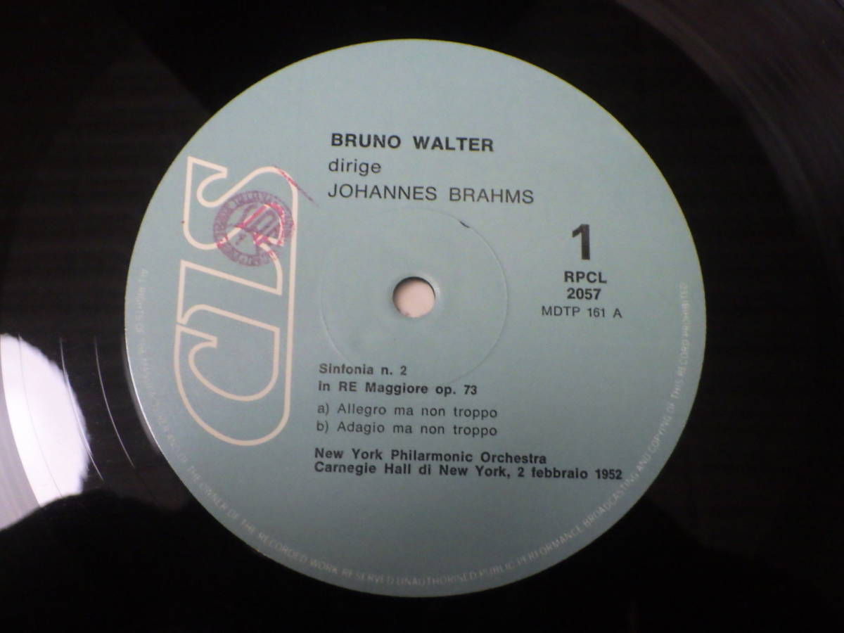 伊ＣＬＳ　ブルーノ・ワルター／ＮＹＰＯ　ブラームス　交響曲　第２番　1952年実況録音　RPCL2057_画像3