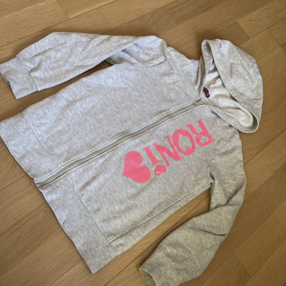 ロニィ パーカー サイズL 150センチ 146〜154 アウター キッズ ジュニア 女の子 女子 上着 ジャンパー RONI ロニー