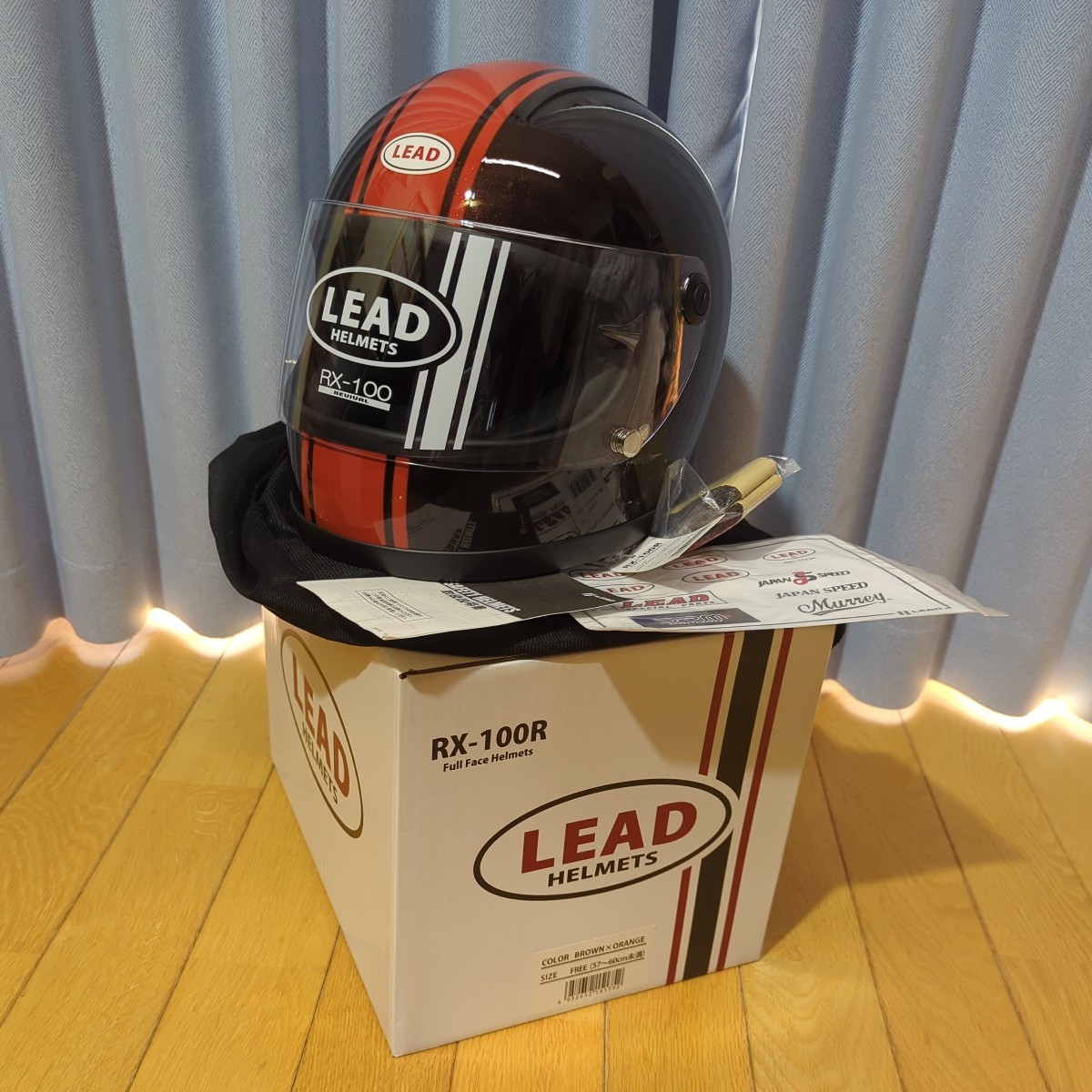 LEADリード工業 火の玉カラー ヘルメット限定 RX-100R Z2 Z1 ゼファー 