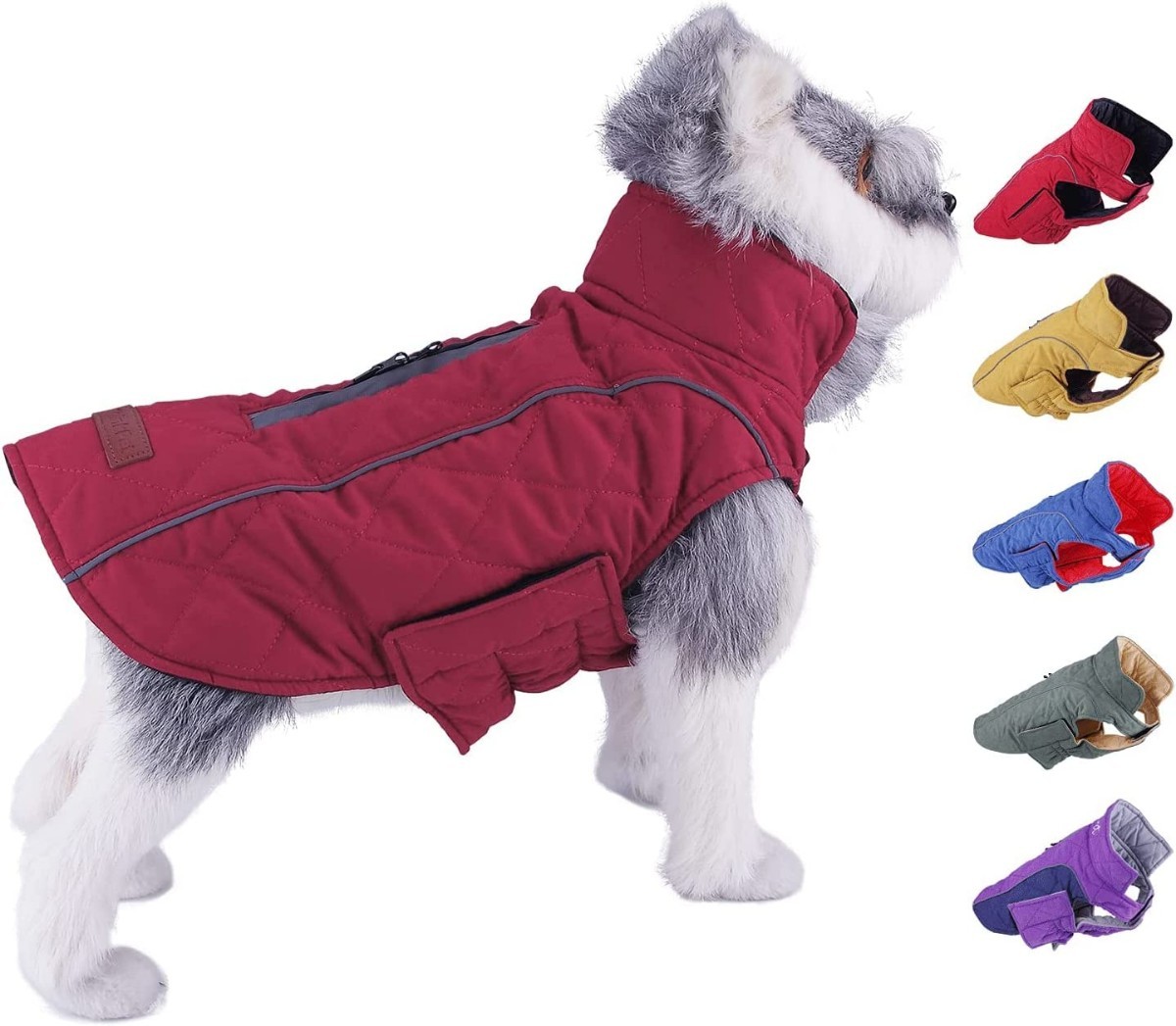 未使用】ThinkPet 寒い天候の犬コート-防水防風リバーシブルの犬冬