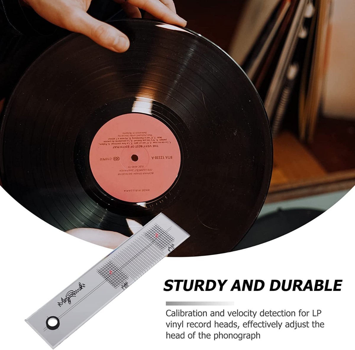 [ new goods ]HEALLILY 1 set accurate vinyl record structure . photograph rotation possible fixation tool ( white ) record 