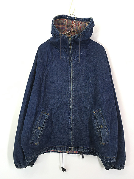 【誠実】 古着 90s XL パーカー ジャケット デニム ブルー ライナー チェック SADDLEBRED XLサイズ以上 【誠実】 古着 90s XL パーカー ジャケット デニム ブルー ライナー チェック SADDLEBRED XLサイズ以上
