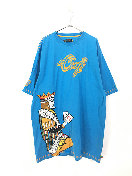 古着 COOGI キング トランプ マルチ パッチ Tシャツ 3XL 古着