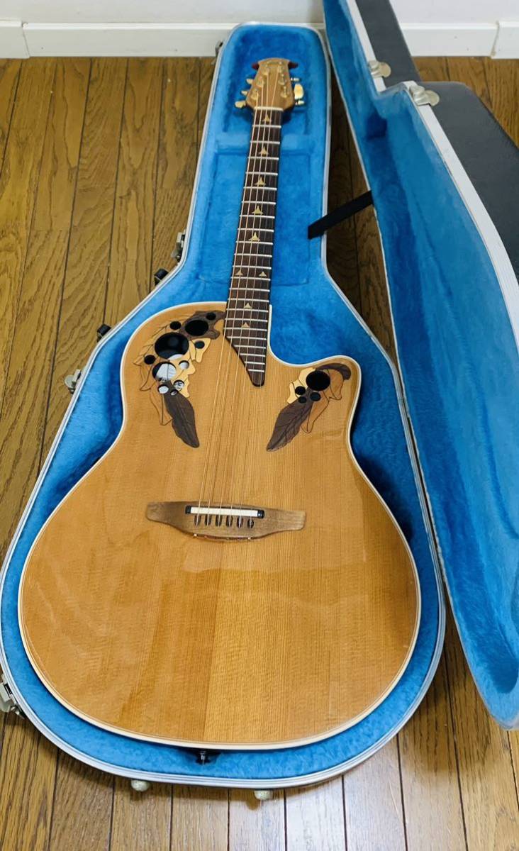 Y4532 動作確認済み♪ Ovation 1868 Elite 送料無料 エレアコ 送料無料