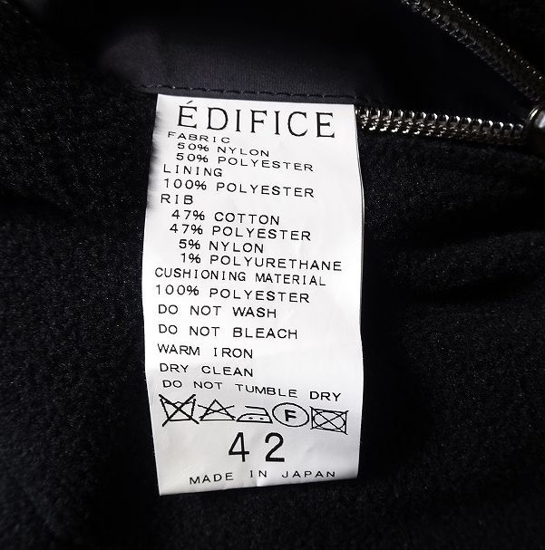 EDIFICE エディフィス リバーシブル ミリタリージャケット ナイロン×フリース 襟リブ ジップ ボタン ブルゾン メンズ (42) 　 ●o-144_画像8
