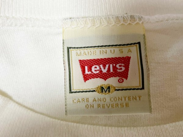 ★【USA製 90s 激レア ヴィンテージ】Levi's 501 JEANS リーバイス 501 ジーンズ 両面プリント ロゴ Tシャツ M（XL相当の大きさです） 白_画像5