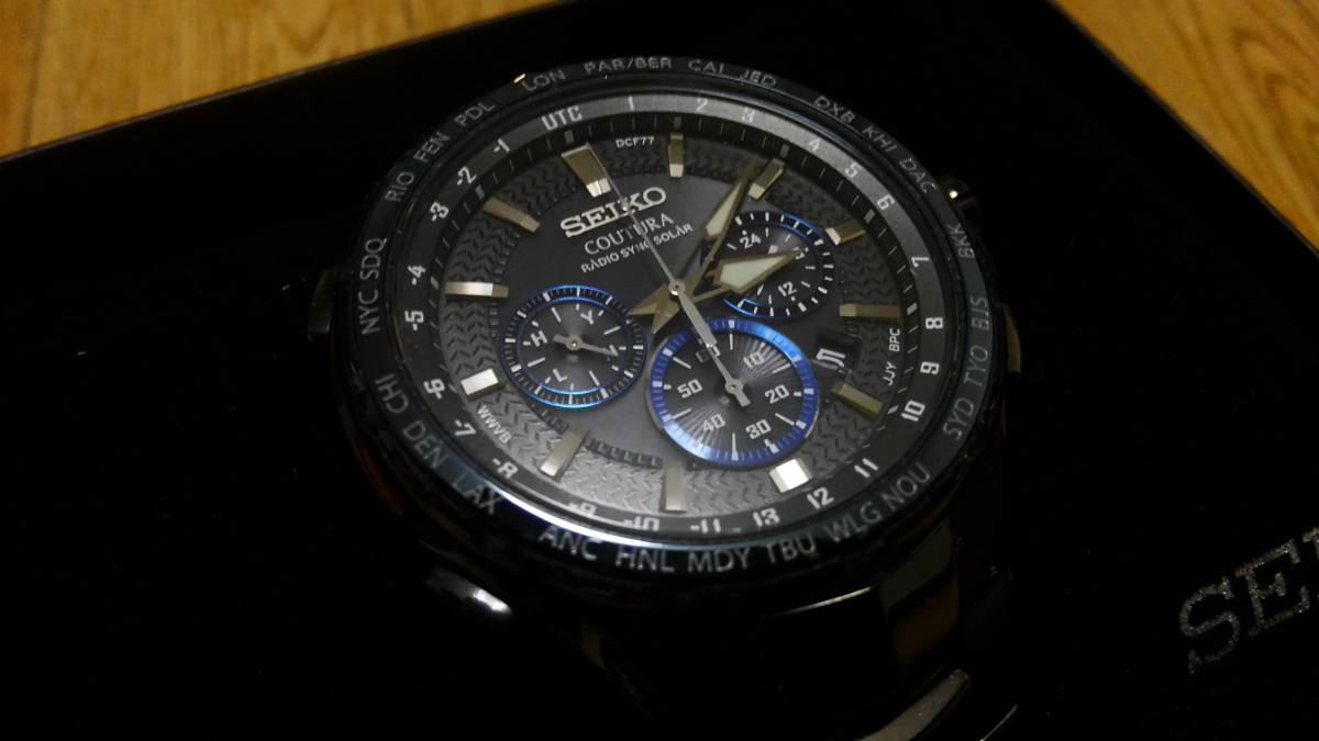 □SEIKO コーチュラ COUTURA SSG021 電波ソーラー腕時計 海外モデル