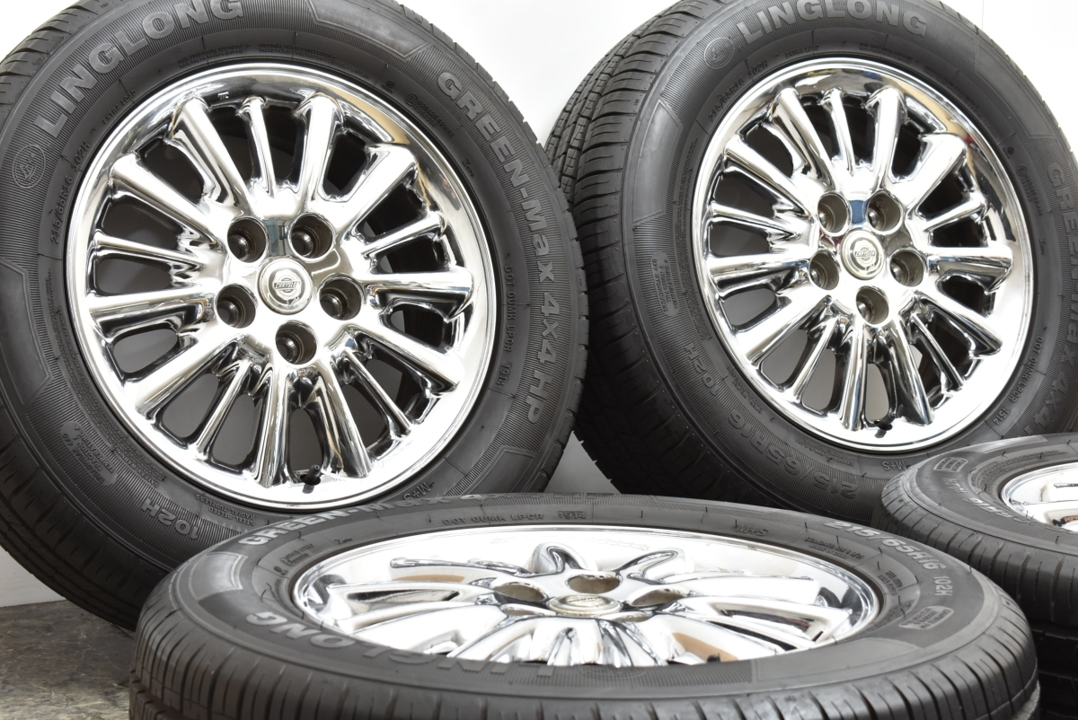 【希少 程度良好品】クライスラー グランドボイジャー 純正 16in 6.5J +40 PCD114.3 リンロン GREENMAX 215/65R16 タウン＆カントリー_画像2