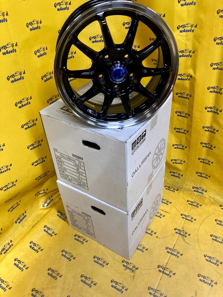 送料込☆CALUSSHA TC☆15×6J+38☆114.3-5H☆4本-