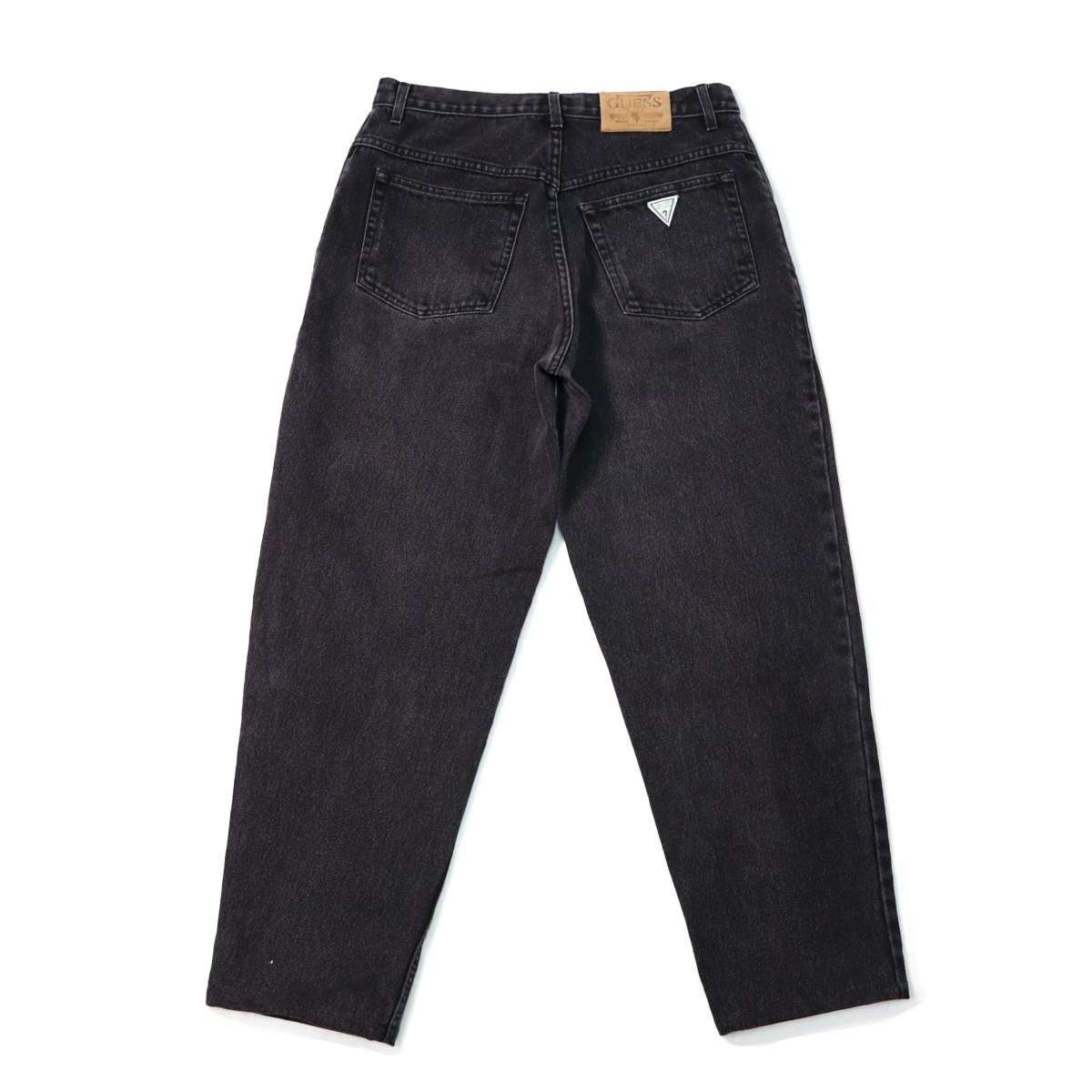[ полный размер 32/29] 90s Guess Buggy Denim брюки USA производства черный джинсы Guess Roo znebada Vintage vintage