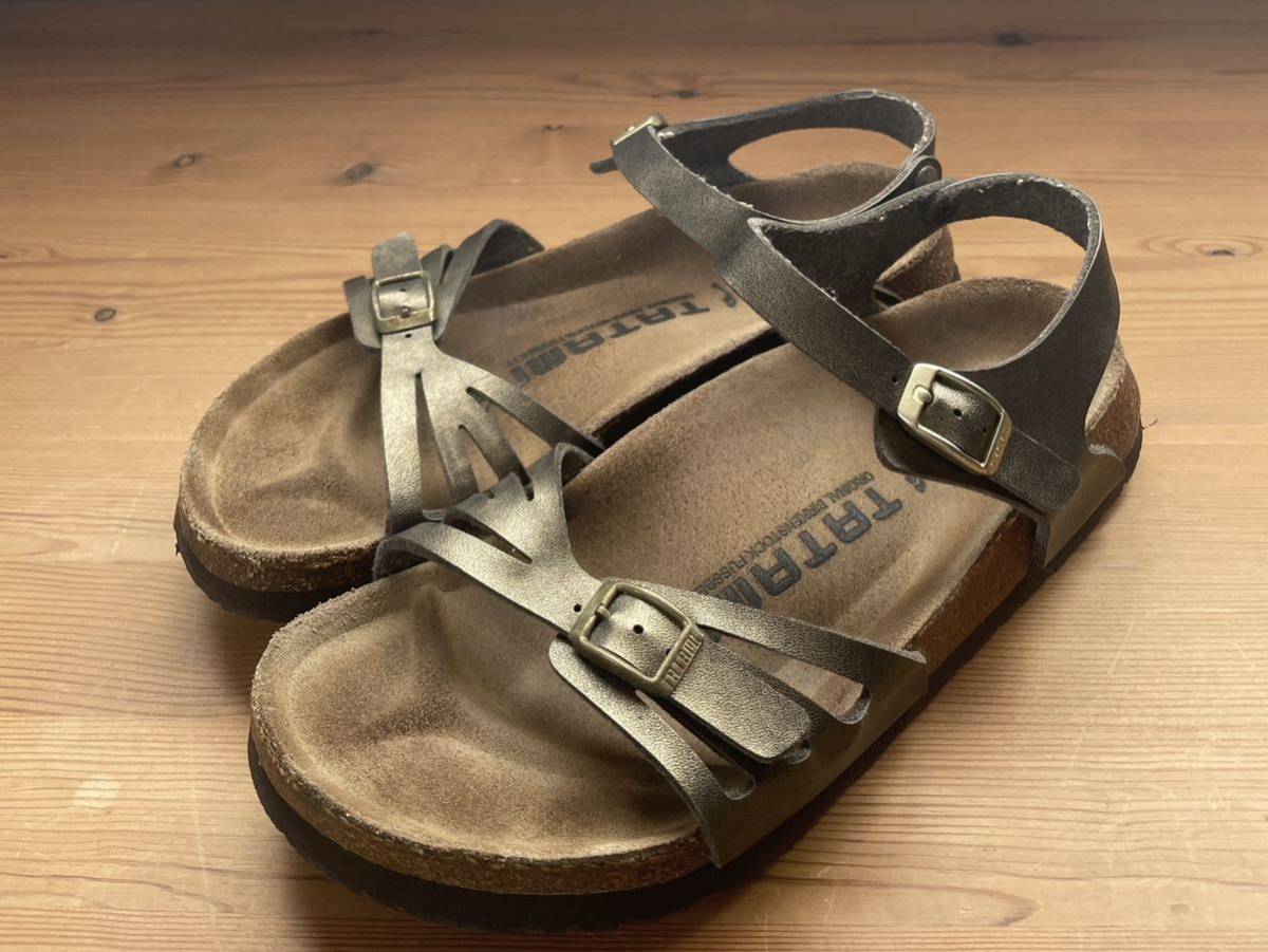 BIRKENSTOCK ビルケンシュトック TATAMI サンダル 37 ナロー幅（幅狭) 24cm ゴールド_画像1