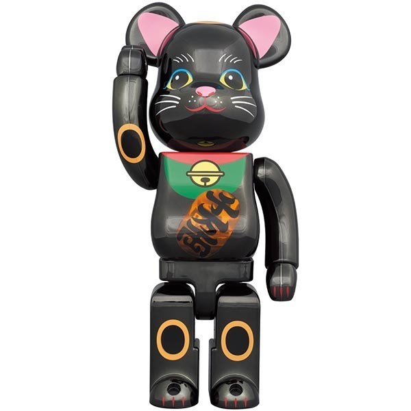新品未開封】 2個セット BE@RBRICK 招き猫 黒メッキ 発光 400% ベア