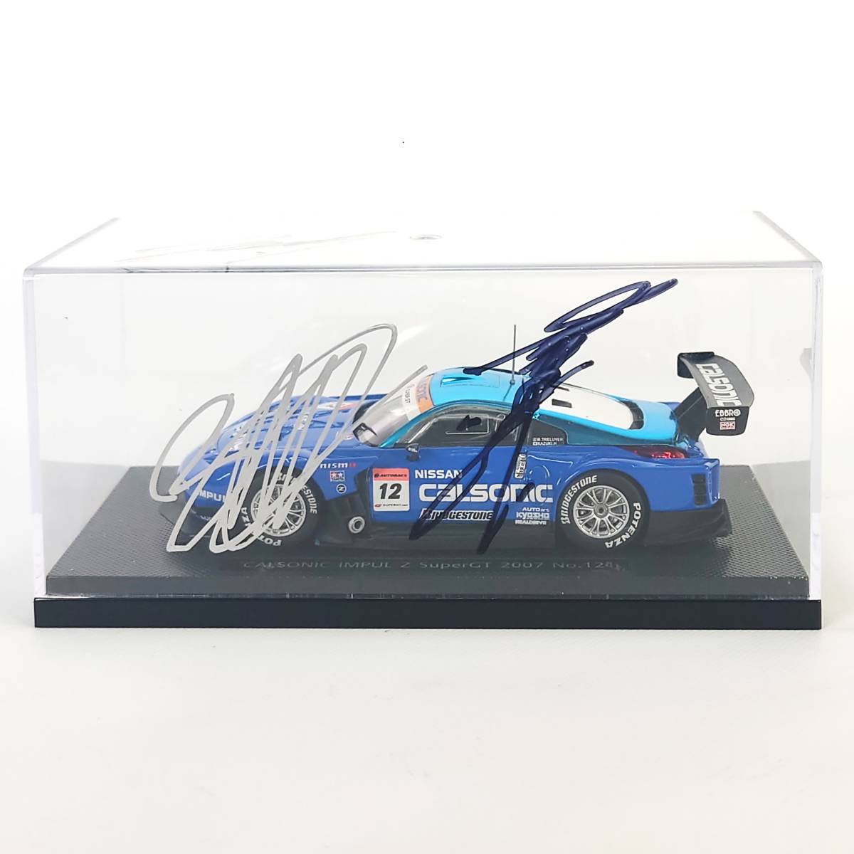 希少 星野親子 星野一義 星野一樹 ブノワ・トワレ 直筆サイン入り EBBRO 1/43 CALSONIC IMPUL Z Super GT 2007 No.12 日産 フェアレディZ