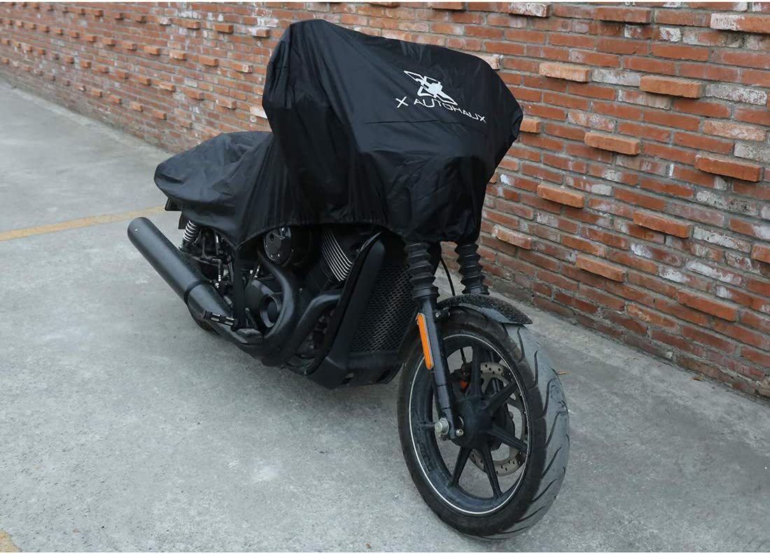 【送料込み】（ブラック）　uxcell バイクカバー バイク車体カバー ハーフカバー 防水 風飛び防止 UVカット 防塵_画像3