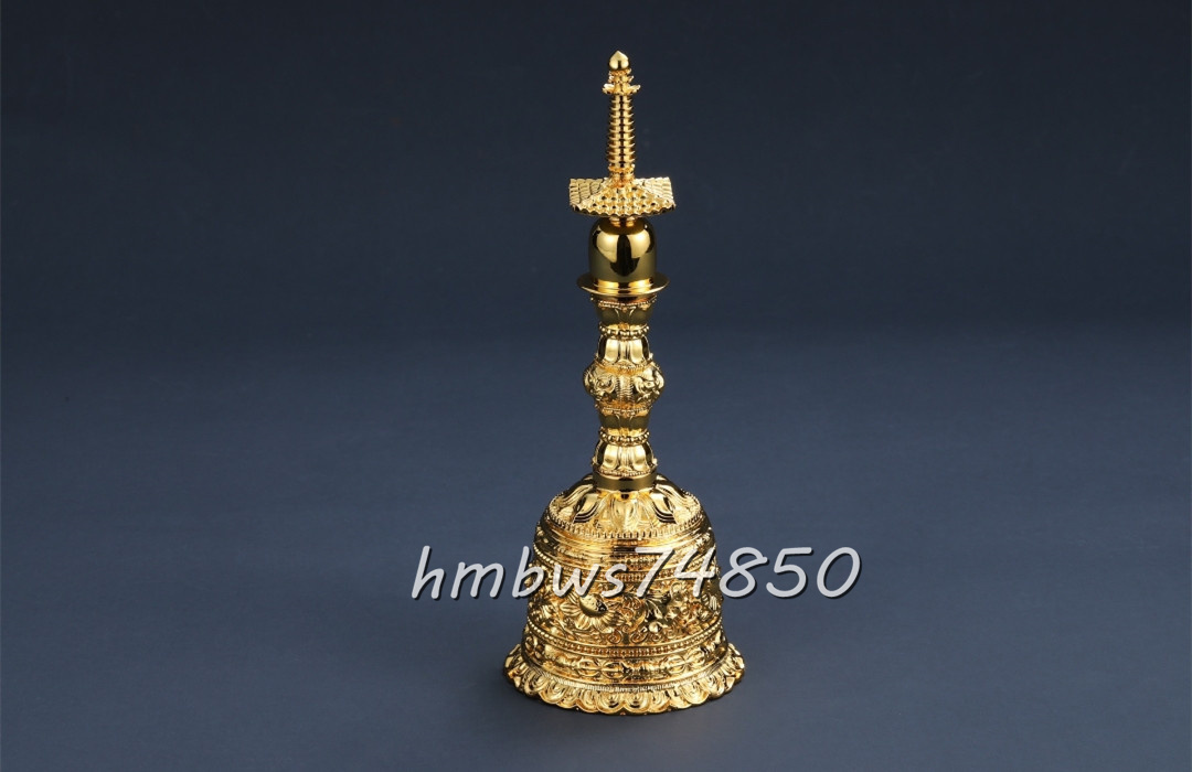 密教法具 寺院仏具」真言宗 塔鈴 宝塔形 金剛鈴 仏教工芸品 筋 密教法具 寺院仏具」真言宗 塔鈴 宝塔形 金剛鈴 仏教工芸品 筋