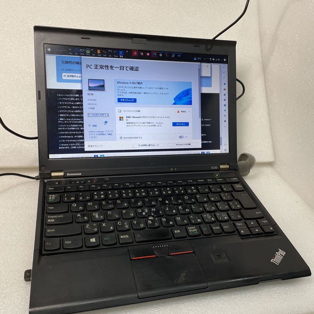 XL6024】Lenovo ThinkPad 【SSD240GB/メモリ16GB/Core i5 -3320M】X230【タバコのにおいがあり】ACアダプター付け