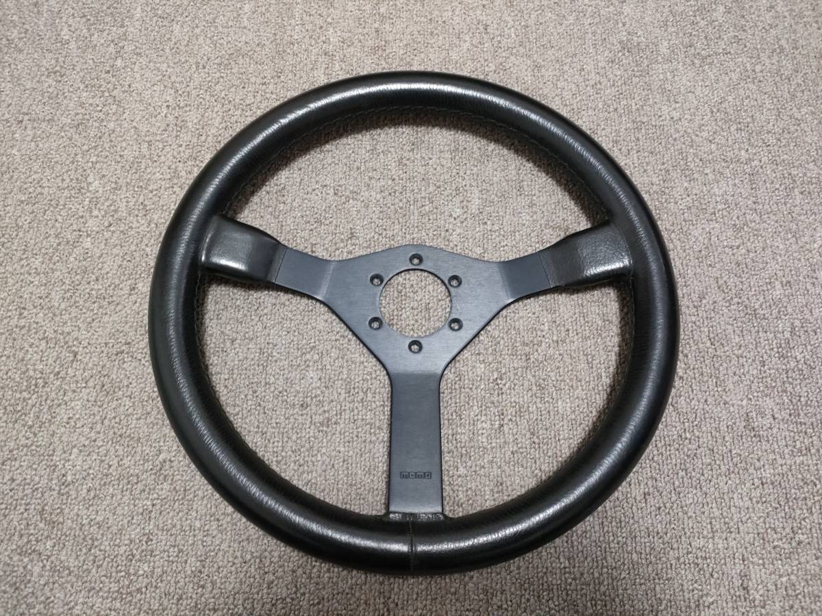 美品 スズキ JA11 ジムニー純正 OP MOMO レザー ステアリング JDM
