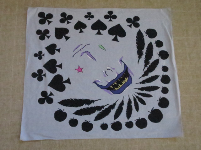 USA buy Vintage 80S bandana Bandanna 3 new goods DEADSTOCK dead stock VINTAGE face FACE playing cards American Casual old clothes Old 