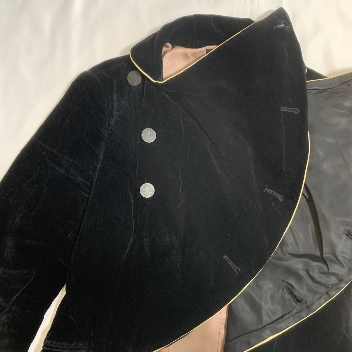 Jean Paul GAULTIER ジャンポールゴルチエ ゴルチェ ナポレオンジャケット ベロア トップス アーカイブ 黒 archive  jacket