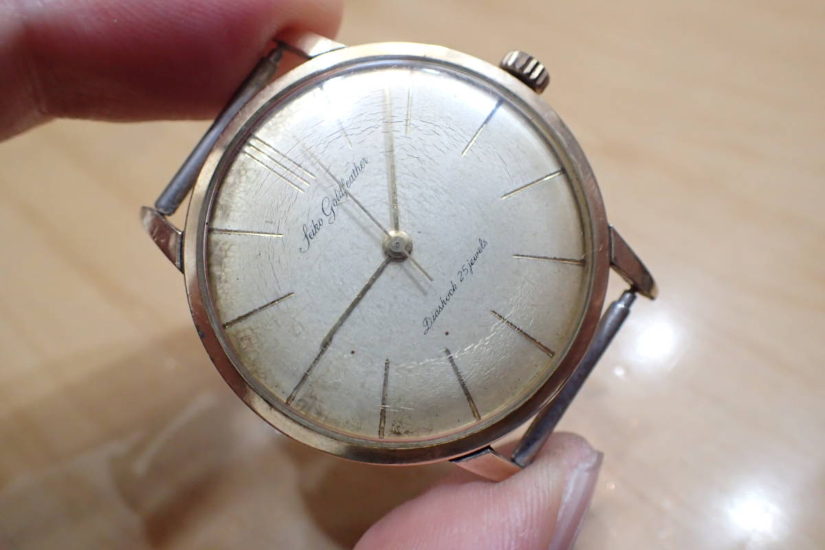 Yahoo!オークション - 貴重 SEIKO/セイコー ゴールドフェザー ◇25石/ゴ...