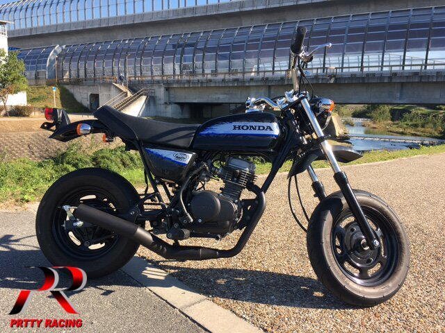 HONDA エイプ50 APE ショート管 黒 マフラー PRETTY_画像2