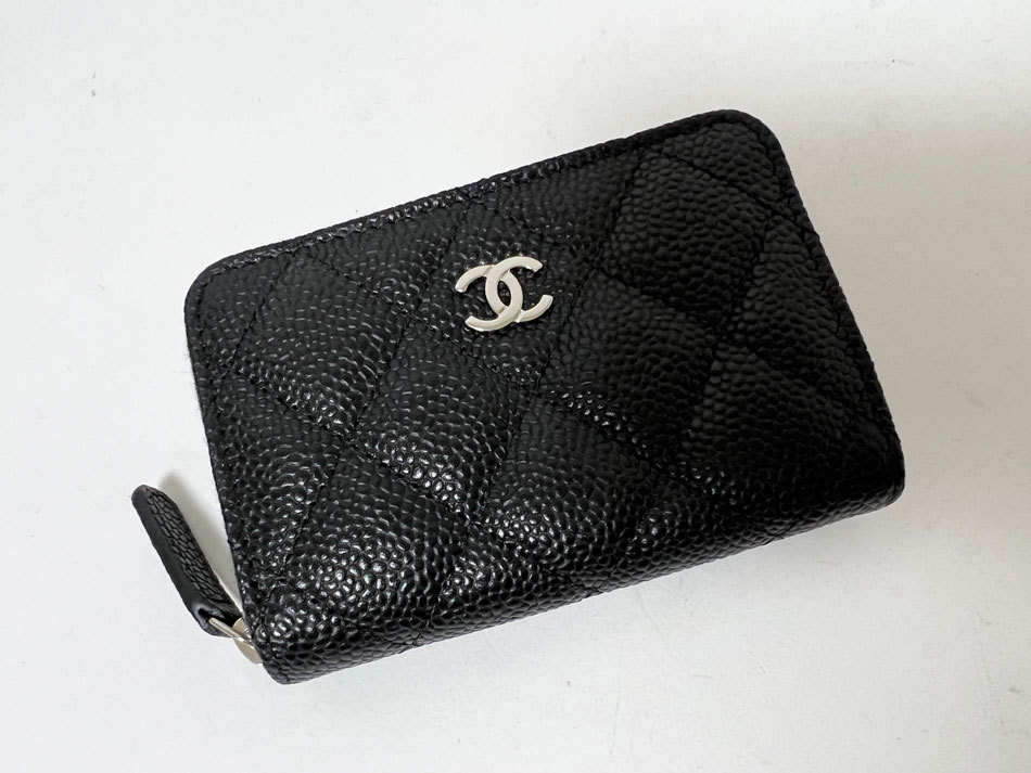 CHANEL シャネル マトラッセ コインケース 小銭入れ ブラック キャビア