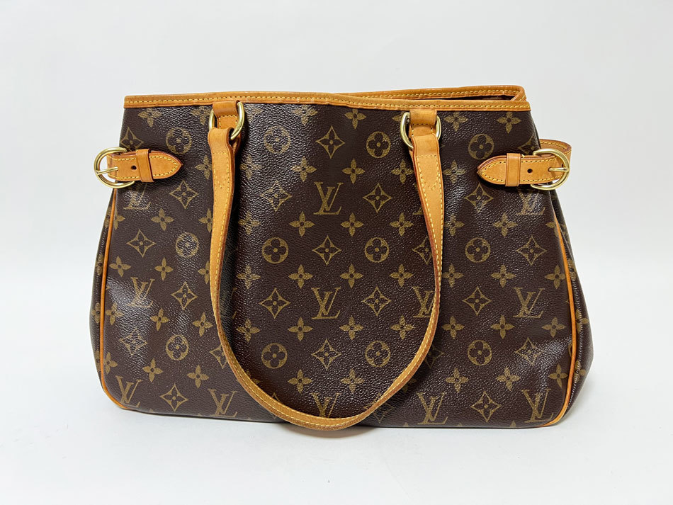 送料無料 LOUIS VUITTON ルイヴィトン モノグラム バティニョールオリゾンタル ショルダーバッグ トートバッグ M51154 中古_画像1