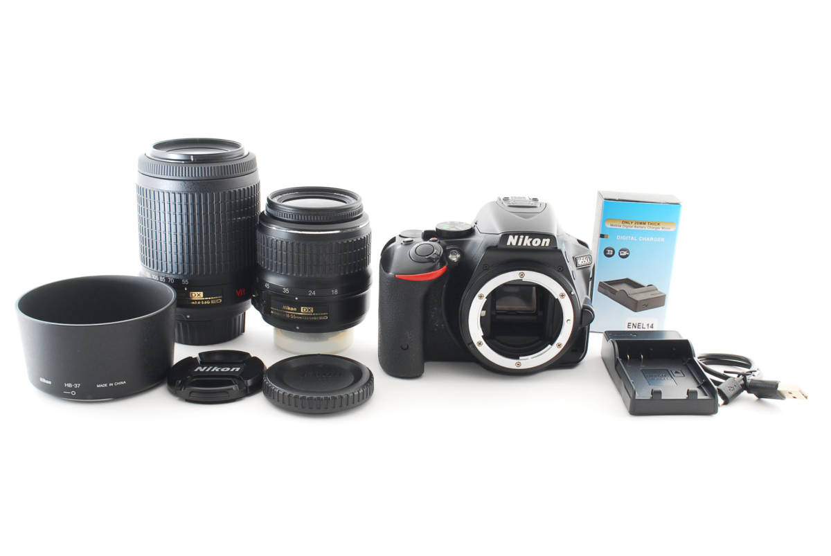 ☆超極上美品☆NIKON ニコン D5500 Wレンズ Wi-fi機能付き 手ぶれ補正