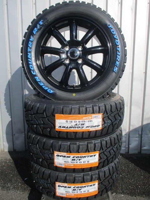 新品TOYOオープンカントリーR/T☆165/65R15 ゴツゴツタイヤ☆アゲバン