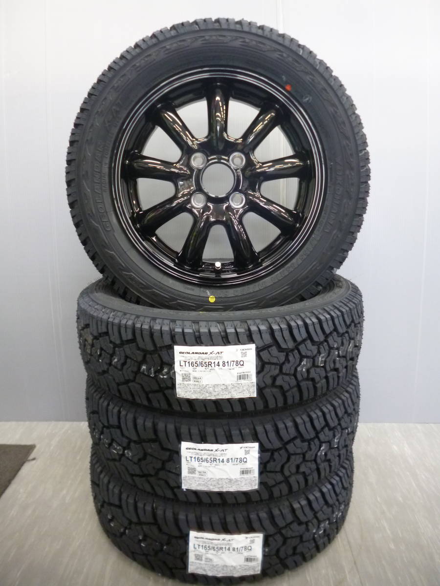 新サイズヨコハマジオランダー★165/65R14セット★アゲバンアゲトラハイゼットキャリーエブリーサンバーピクシスフレアクロスオーバー★G_画像1