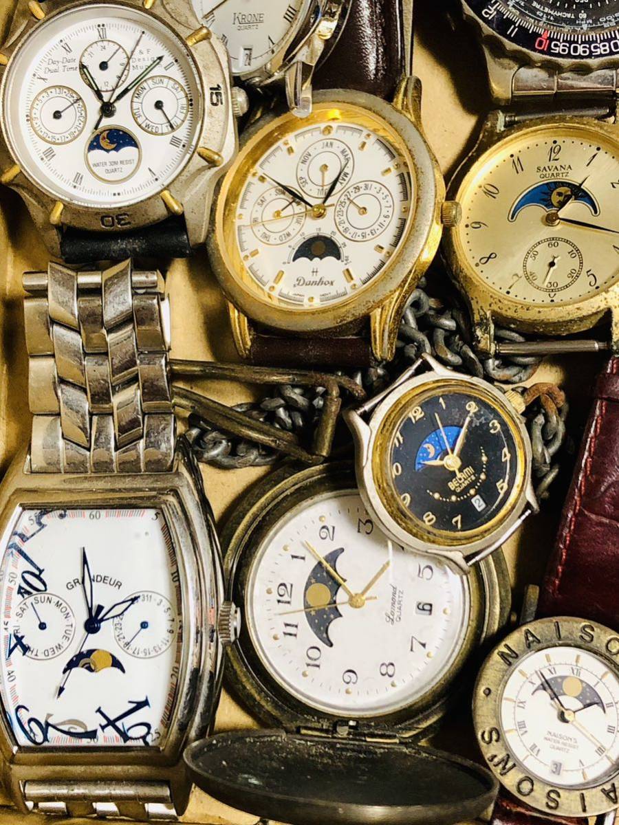 腕時計 ムーンフェイズ タイプ のみ 30点以上 動作未確認 ジャンク品 まとめ売り 大量 _画像7