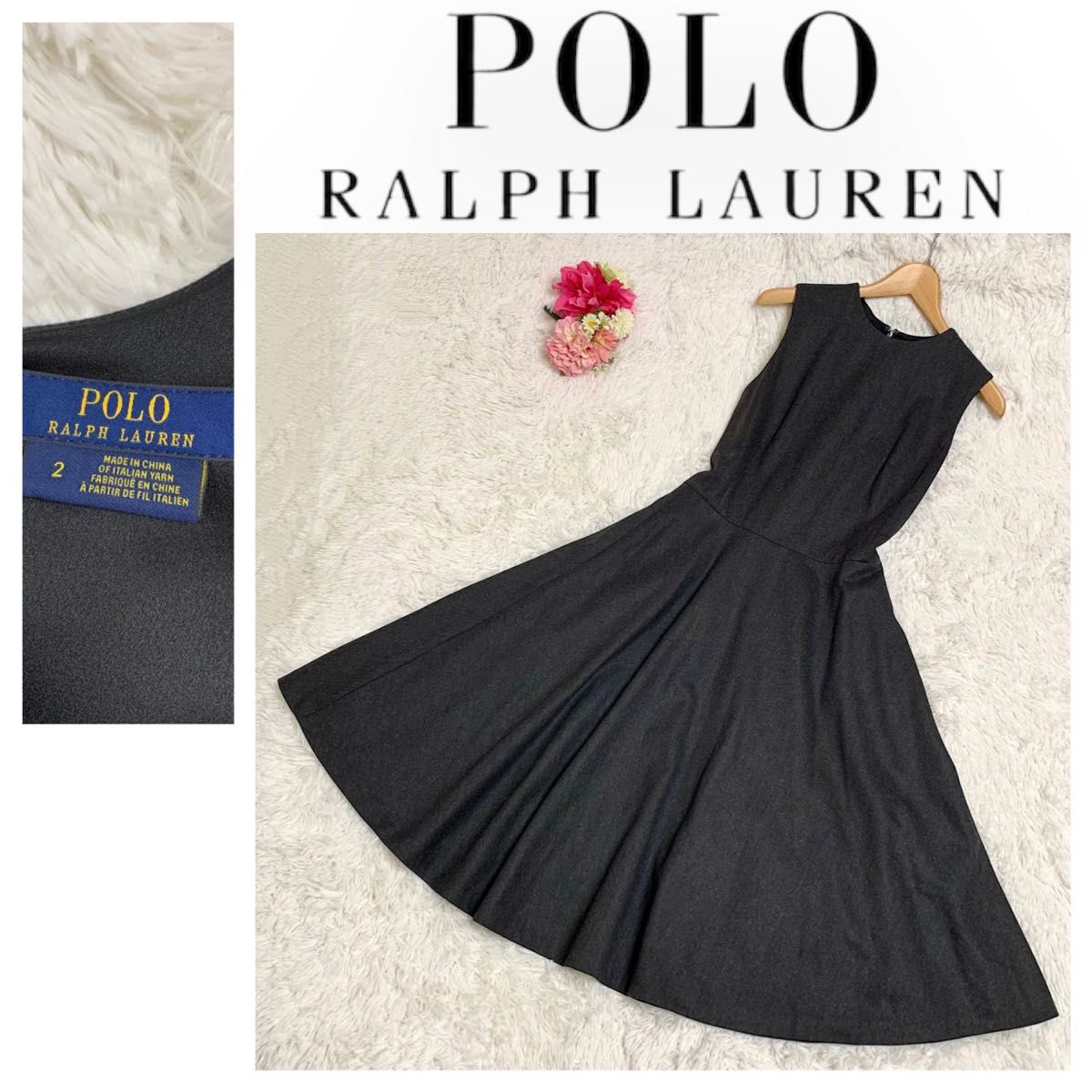 当店だけの限定モデル 未使用 フレアワンピース 22SS POLO RALPH 総柄