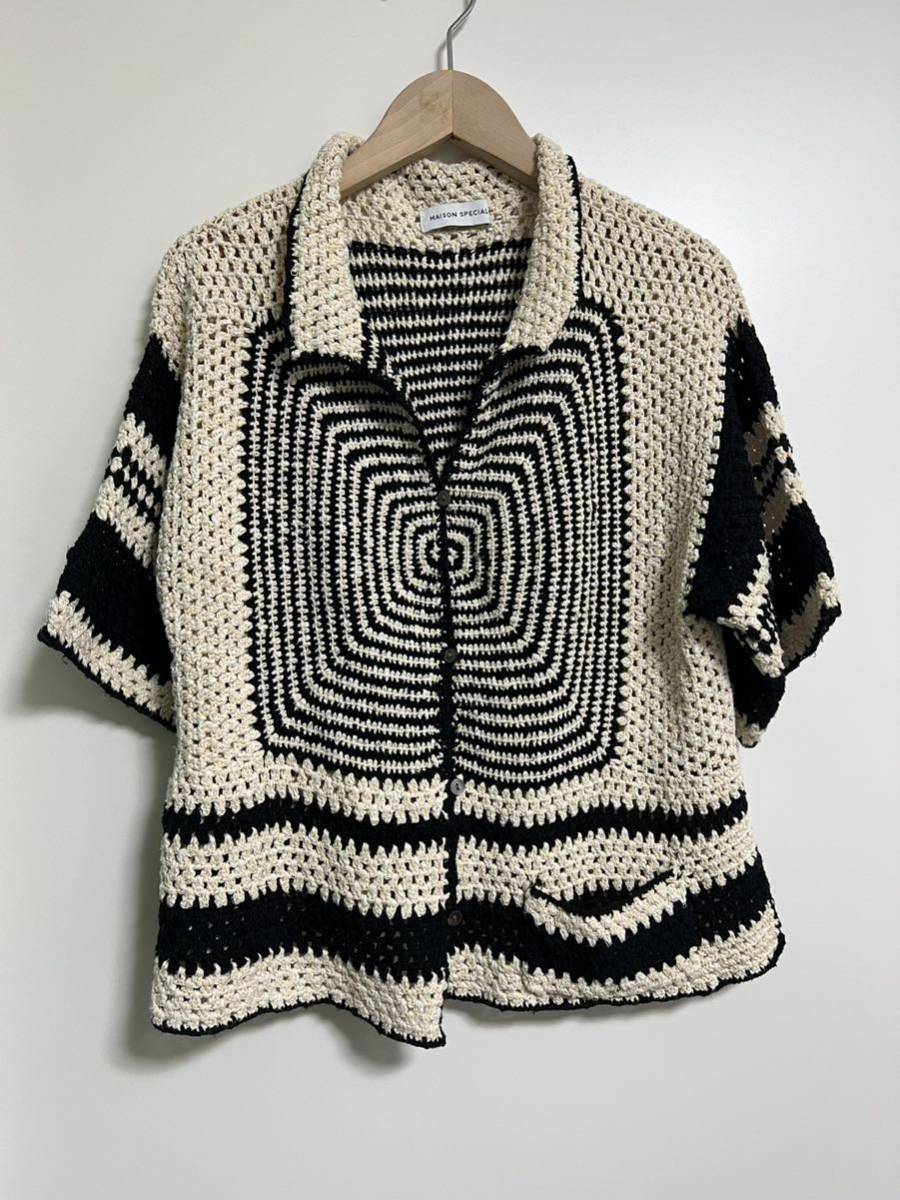 MAISON SPECIAL メゾンスペシャル ハンドクロシェニットシャツ ニット