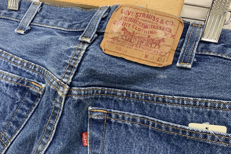 gdo regular!!90s Vintage USA made Levis Levi's 501 button fly all cotton Denim pants W40 indigo American Casual Street nr906