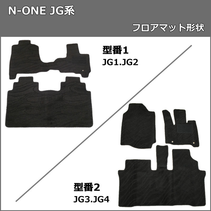 N-ONE NONE Nワン JG3 JG4 フロアマット ＆ ラゲッジマット ＆ ドアバイザー 織柄S 自動車パーツ フロアカーペット カー用品_画像3