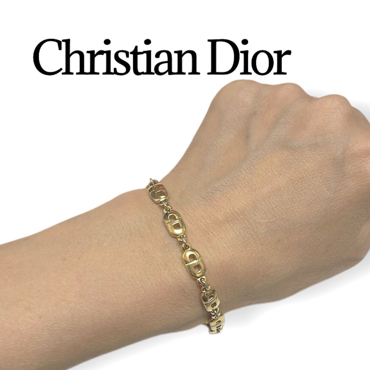 クリスチャン ディオール Dior CD ロゴ チェーン ブレスレット