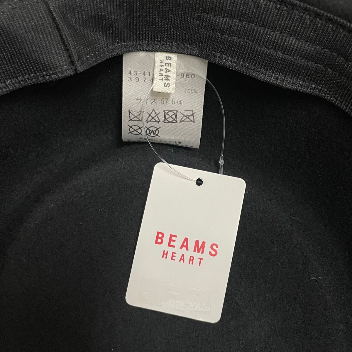 【新品未使用】BEAMS HEART ビームスハート ハット 帽子 黒 ブラック  中折れハット フェルトハット