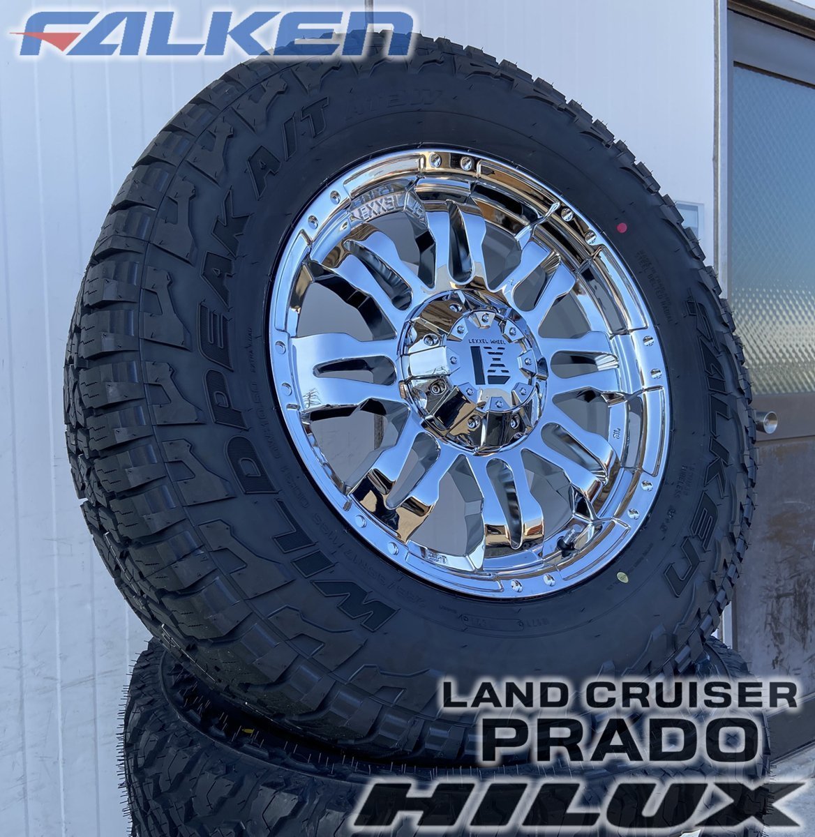 当店イチオシ!! サーフ ハイラックス プラド 17インチ タイヤホイール Balano FALKEN WILDPEAK A/T AT3W 265/65R17 新品4本セット_画像2