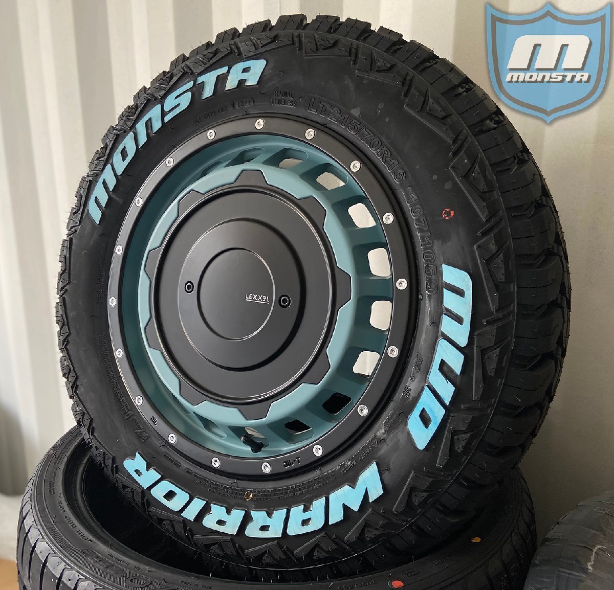 200系 ハイエース レジアスエース 16インチ SwaGGer MONSTA マッドウォーリアー 215/70R16 ホワイトレター 新品タイヤホイール 4本セット_画像7