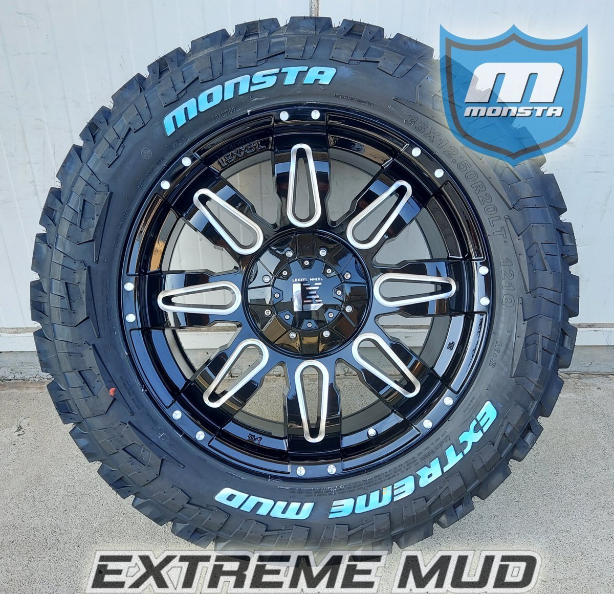 オフロード JEEP ジープ JK JL ラングラー 20インチ モンスタ MONSTA EXTREM MUD 33x12.50R20 35x12.50R20 ホワイトレター