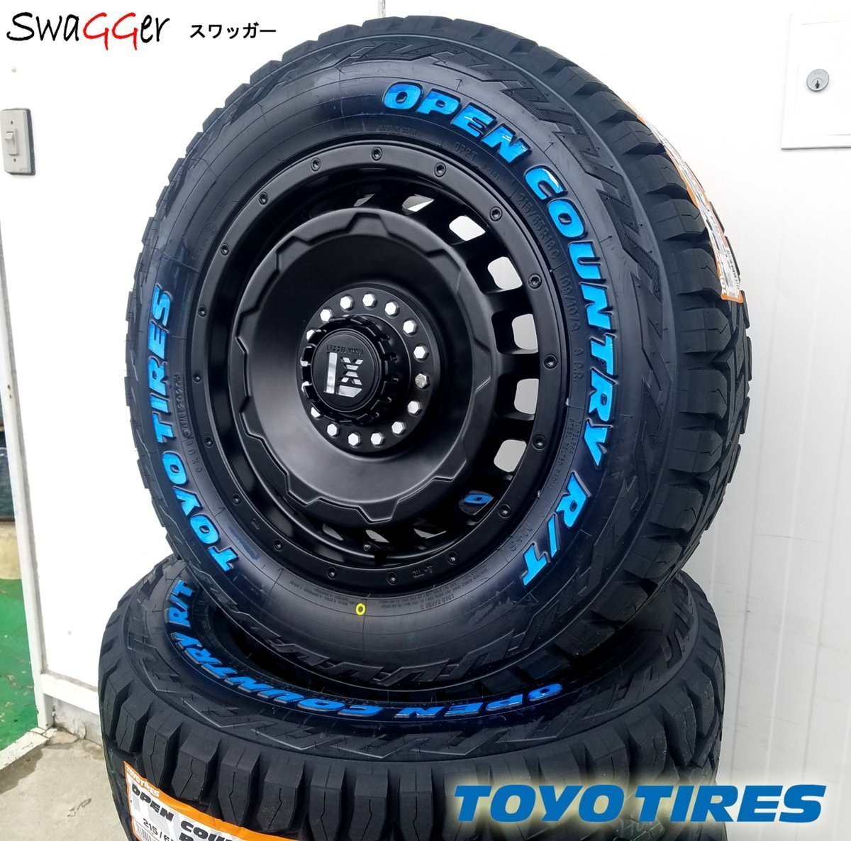 ライズ ロッキー タイヤホイールセット 16インチ SwaGGer スワッガー TOYO OPENCONTRY R/T 215/65R16 ホワイトレター_画像2