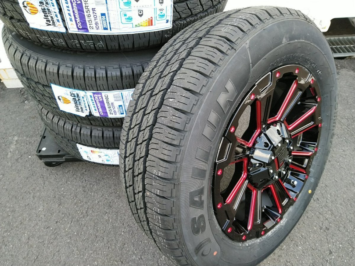 車検対応 200系ハイエース タイヤホイールセット 215 SAILUN VX1 16