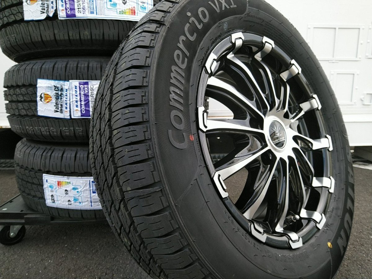 200系ハイエース レジアスエース 16インチ タイヤホイール 新品4本セット BD12 SAILUN VX1 215/65R16 車検対応_画像2